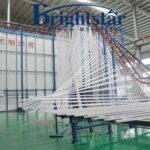Vertical powder coating production line